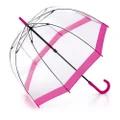 Fulton Birdcage-1 Umbrella, Stick Umbrella, Pink Trim, walking length