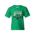 Choose Your Weapon Gaming Console Gamer Funny DT Youth Kids T-Shirt Tee (X-Large, Irish Green)