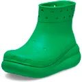 Crocs Unisex Classic Crush Rain Boots, Grass Green, 2 US Men