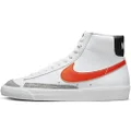 Nike Blazer Mid 77 Vintage White/Safety Orange-Wolf Grey Mens Size 8