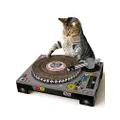 UK Cat Scratcher DJ Deck Interactive Cat Toys Cat Scratching Post Alternative Cat Accessories For Cat & Kitten Owners Spinning Cardboard Cat Scratcher Indoor Cat Gifts & Cat Supplies