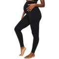 Motherhood Maternity Women's Maternity Essential Stretch Full Length Secret Fit Belly Leggings, black, Medium