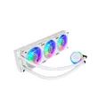 Cooler Master MasterLiquid PL360 Flux White edition CPU Liquid Cooler - AIO Water Cooling System, 3 x 120mm Fans, 360mm Radiator, ARGB Gen 2 Controller Included - AMD & Intel Compatible, White