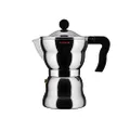 Alessi AAM33/6 "Moka" Stove Top Espresso 6 Cup Coffee Maker in Aluminium Casting Handle And Knob in Thermoplastic Resin, Black