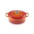 Le Creuset Signature 21178310902430 Cast Iron Casserole Dish with Lid, Diameter 31 cm, Oval, Suitable for All Types of Cookers and Induction, Volume: 6.3 L, 5.705 kg, Oven Red