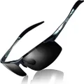 DUCO Mens Sports Polarized Sunglasses UV Protection Sunglasses for Men 8177s(Gunmetal Frame Gray Lens)
