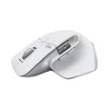 Logitech MX Master 3S Wireless Mouse with Darkfield Sensor for Use on Any Surface, Ergonomic Design, Silent Click, USB or Bluetooth Connection - Light Grey