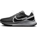 Nike Women's React Pegasus Trail 4 Running Shoes, Black/Aura-Dark Grey-Wolf Grey, 7.5 M US