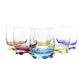 Vibrant Splash Water Beverage Glasses, 9.75 Ounce, Set of 6, 3.5 Inches Each