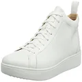 Fitflop Women's Rally EK8 High Top Leather Trainers, Urban White, 9.5 US