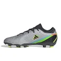 adidas X Speedportal.3 Mens Firm Ground Soccer Cleats in Black, Silver Metallic/Core Black/Solar Yellow, 7 US
