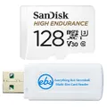 Everything But Stromboli SanDisk MicroSD High Endurance 128GB Memory Card Works with Wyze Cam v3 Pro, Wyze Cam Outdoor v2 Smart Camera (SDSQQNR-128G-GN6IA) Bundle with (1) MicroSDXC & SD Card Reader
