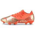 PUMA Future Z 2.4 N JR. FG Soccer Shoes, Fiery Coral Gold, 11 US