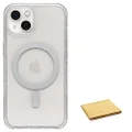 OtterBox Symmetry Case with MagSafe for iPhone 13 (NOT Mini/Pro/Pro Max) with Cleaning Cloth - Non Retail Packaging - Clear