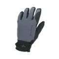 SEALSKINZ Unisex Waterproof All Weather Glove, Grey/Black, Small