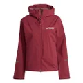 adidas Women's Terrex Multi Rain.RDY 2.5-Layer Rain Jacket, Shadow Red, Small