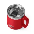YETI Rambler 14 oz Mug, Vacuum Insulated, Stainless Steel with MagSlider Lid, Rescue Red