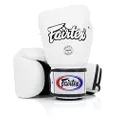 Fairtex Muay Thai Boxing Gloves. BGV1-BR Breathable Gloves. Training, Sparring Gloves for Boxing, Kick Boxing, MMA (White, 12oz)