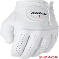Titleist Perma Soft Golf Glove Mens Reg LH Pearl, White(Small, Worn on Left Hand)