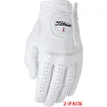 Titleist Perma Soft Golf Glove Mens Reg LH Pearl, White(Small, Worn on Left Hand)