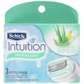 Intuition Schick Sensitive Care Razor Blade Refill Cartridges, 3 Count (Packaging may vary)