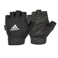 adidas Men's Essential Adjustable Gloves - White Weight Lifting, Black, S