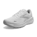 Brooks Women's Adrenaline GTS 23 Supportive Running Shoe - White/Oyster/Silver - 6 Medium