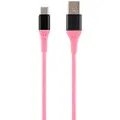 Monoprice - 138320 USB 2.0 Type C to Type A Charge and Sync Cable - 6 Feet - Pink, Durable, Kevlar-Reinforced Nylon-Braid - AtlasFlex Series