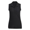 adidas Golf Women's Go-to Sleeveless Primegreen Polo Shirt, Black, Extra Large