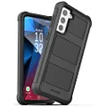 Encased Falcon Series Designed for Samsung Galaxy S21 Plus Case, Heavy Duty Protective Full Body Phone Cover, Black (S21+)