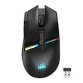 CORSAIR DARKSTAR Wireless MMO/MOBA Gaming Mouse (26,000 DPI Optical Sensor, 15 programmable Buttons, Sub-1ms Slipstream Wireless or Bluetooth®)