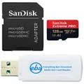SanDisk 128GB Extreme Pro Micro SD Memory Card Works with GoPro Action Camera Hero 12 Black (SDSQXCD-128G-GN6MA) Bundle with Everything But Stromboli MicroSDXC & SD Card Reader