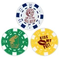 DA VINCI Golf Ball Marker Poker Chip Collection, 11.5 Gram Striped Chips (3-Pack-B)