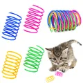 iSmarten Pet Wide Plastic Colorful Springs Cat Toys for Cat Kitten Pets (Random Color) (10pcs)