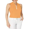 adidas Golf Women's Heat.rdy Racerback Primegreen Polo Shirt, Orange, Small