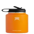 Hydro Flask 32 oz Wide Mouth with Straw Lid Stainless Steel Reusable Water Bottle Clementine - Vacuum Insulated, Dishwasher Safe, BPA-Free, Non-Toxic