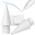 Upgraded 2 Pack Pencil Tips for Apple Pencil,No Wear Out Fine Point Precise Control Pencil Replacement Nibs,Compatible with Apple Pencil 1st Gen and 2nd Gen/iPad Pro Pencil,White