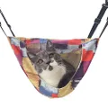 cat cage Hammock,Hanging Soft Pet Bed for Kitten Ferret Puppy Rabbit or Small Pet(Colorful Blocks)