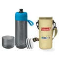 Brita Coleman Portable Water Bottle, 20.3 fl oz (600 ml), Active Blue, Micro Disc Filter, 3 Pieces Included