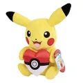 Pokémon Pikachu 8" Plush with Heart Poke Ball - Officially Licensed Stuffed Animal Toy - Great Gift for Kids - Ages 8+
