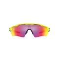 Oakley Men's Oo9208 Radar Ev Path Rectangular Sunglasses, Neon Yellow/Prizm Road, 38 mm
