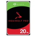 Seagate IronWolf Pro, 20 TB, Enterprise NAS Internal HDD –CMR 3.5 Inch, SATA 6 Gb/s, 7,200 RPM, 256 MB Cache for RAID Network Attached Storage (ST20000NT001)