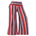 Arolina Women's Stretchy Wide Leg Palazzo Lounge Pants (XXX-Large, Stripe)