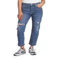 GAP Women's Tall Size High Rise Cheeky Straight Jeans, Medium Wash, 29