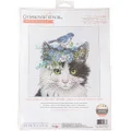 Dimensions Floral Crown Cat Counted Cross Stitch Kit, Multicolor 4 Piece