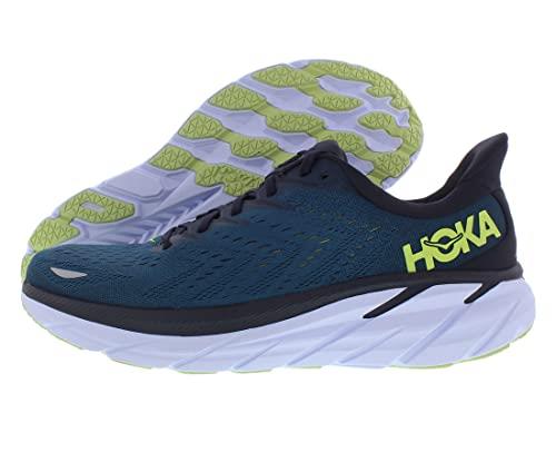 HOKA ONE ONE Clifton 8 Mens Shoes Size 9, Color: Blue Coral/Butterfly, Blue,coral, 9