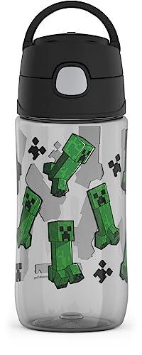 THERMOS FUNTAINER 16 Ounce Plastic Hydration Bottle with Spout, Minecraft