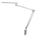 Phive CL-1 LED Architect Desk Lamp / Clamp Lamp, Metal Swing Arm Dimmable Task Lamp (Touch Control, Eye-Care Technology, Memory Function, Highly Adjustable Office / Work Light) Silver