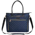 Kenneth Cole REACTION Chelsea Quilted Chevron 15" Laptop & Tablet Business Tote with Removable Shoulder Strap, Navy, 15" Laptop, Chelsea Quilted Chevron Laptop & Tablet Business Tote W/Shoulder Strap