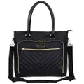 Kenneth Cole REACTION Chelsea Quilted Chevron 15" Laptop & Tablet Business Tote with Removable Shoulder Strap, Black, 15" Laptop, Chelsea Quilted Chevron Laptop & Tablet Business Tote W/Shoulder
